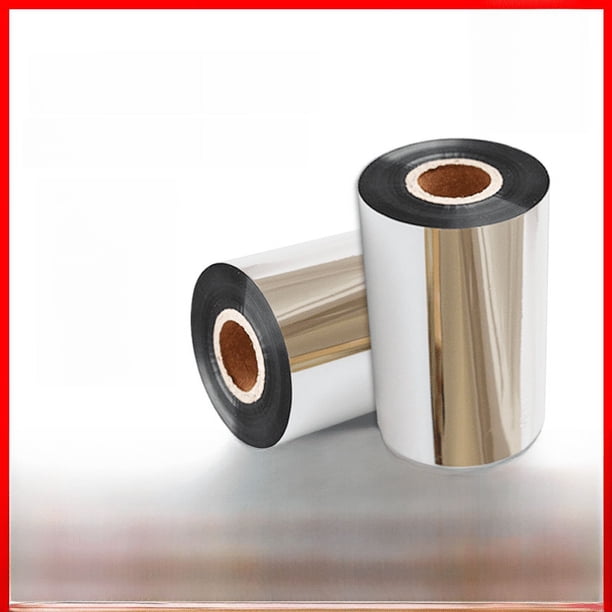 Cinta de carbono de base mixta resistente a los arañazos, etiqueta antifricción, código de barras, cinta de carbono, 110 mm * 300 m, placa de cobre, cinta de carbono especial autoadhesiva