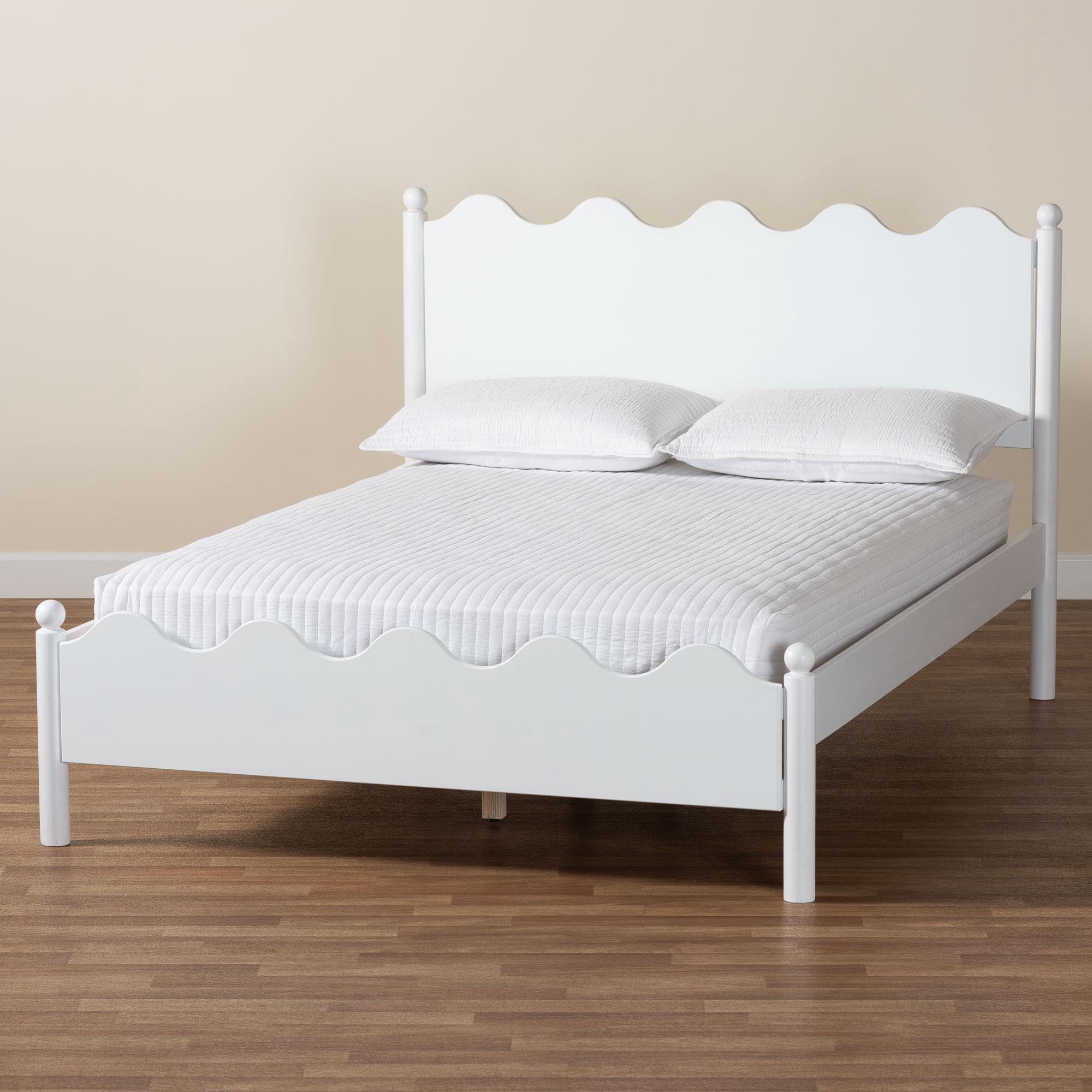Baxton Studio Malaya Modern Platform Bed, Full, White