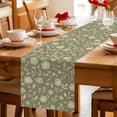 thumbnail image 4 of Table Runners 36 Inches Long Dress Scarves, Rustic Wildflowers Farmhouse Kitchen/Dining Table Decor Table Runner, Short Coffee Tablerunners, Spring Floral Botanical Retro Sage Green 13x36 Inch, 4 of 8