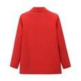 thumbnail image 4 of Womens Suit Jackets And Blazers Long Sleeve Fayshow0 Fashion Women Turn Down Collar Long Sleeve Casual Coat Cardigan Blouse Red, 4 of 4
