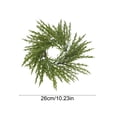 thumbnail image 3 of Linnome Christmas Floral Candle Ring Wreath Decor Table Centerpiece Garland for Dining Table Fireplace Party Holiday Tabletop Ornament 10.24x10.24x1.97in, 3 of 6