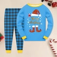 thumbnail image 2 of eczipvz Girls&Boys Christmas Pajamas Toddler Boy Kids Holiday Pajamas Set Santa PJS Winter Sleepwear Children Clothes，Size 8-9 Years, 2 of 5