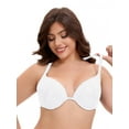 thumbnail image 4 of Unique Bargains Women's Lace Front Closure Push Up Underwire Bras White 38 D, 4 of 6