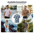 thumbnail image 4 of Kdxio Shark Print Men's Short Sleeve Polo Shirt,Midweight Men's Shirt, 4 of 6