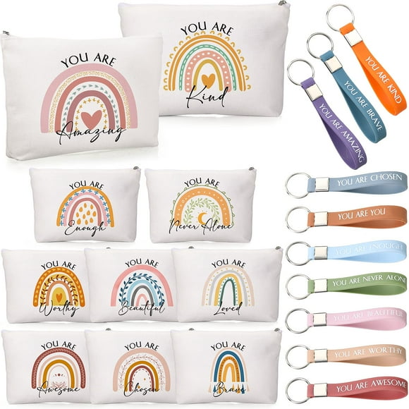 Set de regalos inspiradores Inbagi, 20 piezas, con llaveros y bolsas