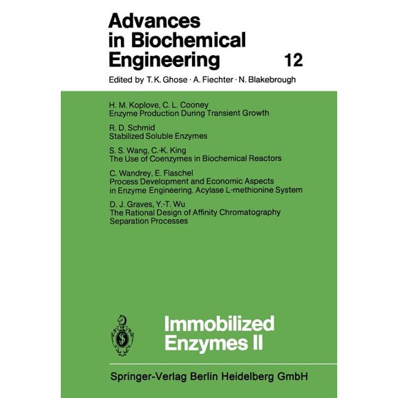Advances in Biochemical Engineering &amp Immobilized Enzymes II, Book 12, (Paperback)