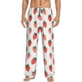 thumbnail image 2 of Lsque Hand Drawn Strawberry Print Men's Pajama Pants, Lounge Pant - Comfortable Home Wear,Elastic Waistband, Stylish Design-Medium, 2 of 9