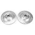 thumbnail image 2 of Power Stop Front Pair of Drilled and Slotted Brake Rotors EBR1458XPR 2017-2018 Mercedes-Benz SLC300 2012-2015 Mercedes Benz SLK250 2016 SLK300 2012-2016 Mercedes Benz SLK350, 2 of 4