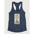 thumbnail image 3 of Chinoiserie Natura. Racerback Tank Women -Naomi McCavitt Designs, Female Medium, 3 of 4