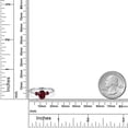 thumbnail image 6 of Gem Stone King 14K White Gold Red Rhodolite Garnet Engagement Ring for Women | 1.14 Cttw | Oval 7X5MM | Gemstone January Birthstone | Size 7, 6 of 6