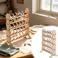 thumbnail image 2 of Reusable Spools Wooden Thread Rack, Large Space Bobbin Holder Stand Storage, Thread Holder Organizer with Hanging Hooks, Thread Stand for Embroidery Serger Sewing Thread Storage and Hair Braiding, 2 of 8