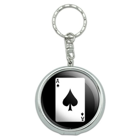 Playing Cards Ace of Spades Portable Ashtray Keychain