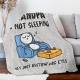 thumbnail image 6 of Funny Grandpas Fathers Day Birthday Gift from Grandkids, Grandpa is Not Sleeping , Super Soft Throws  for Napping, Promoted to Grandpas Gifts, 60" x 50", 6 of 7