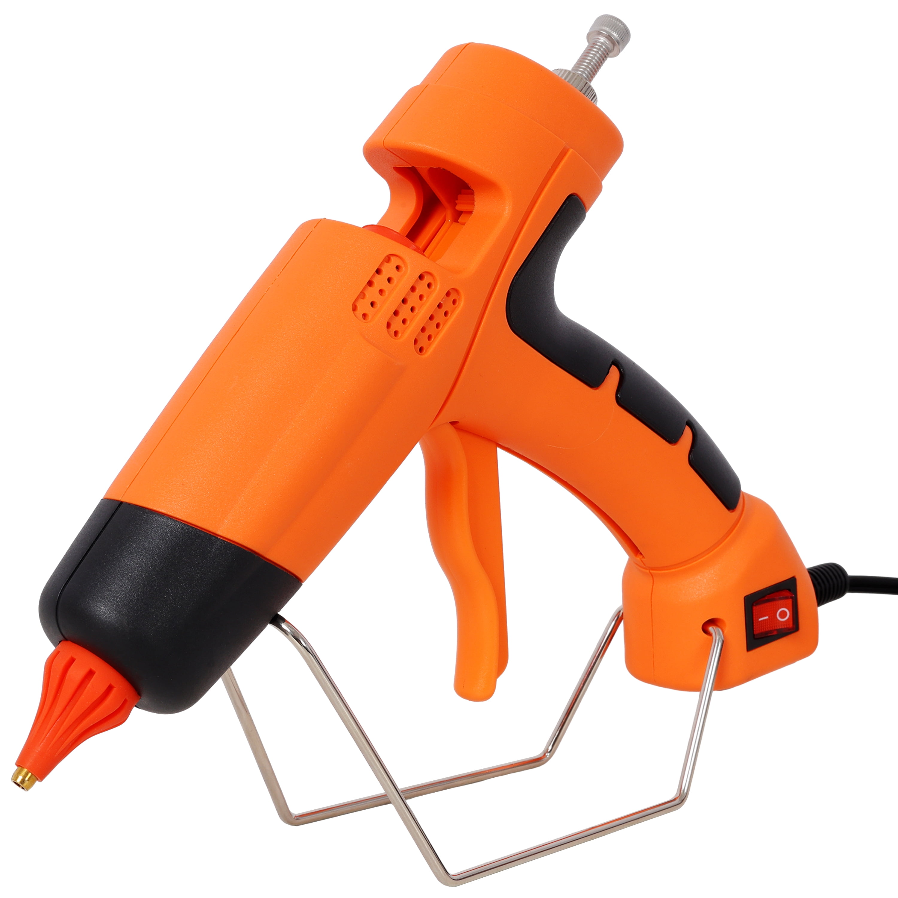 350W Hot Glue Gun, Professional Glue Gun with 4 Replacement Nozzles, DIY Craft Repair Thermo Tool with 24Pcs Highly Viscous Glue Sticks