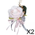 thumbnail image 1 of 2 Broches Románticos Con Forma De Ojal Para Boda, Para Eventos, Fiestas, Color Rosa Claro, 1 of 8