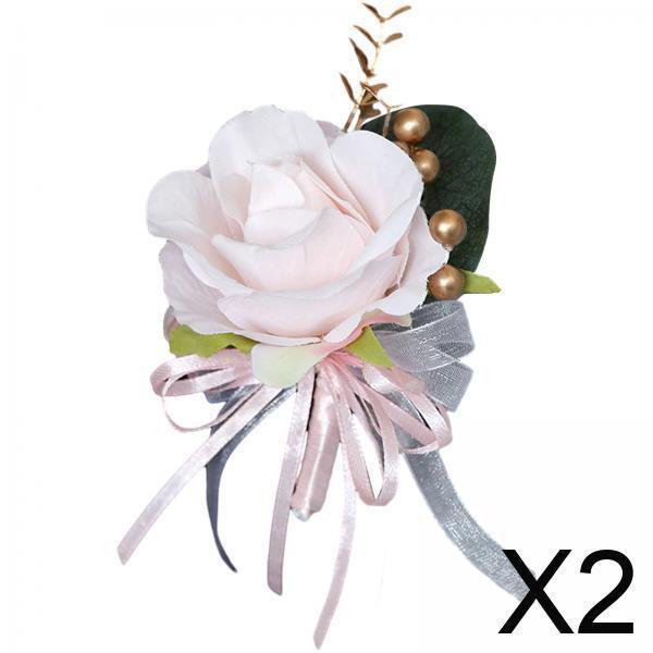 2 Broches Románticos Con Forma De Ojal Para Boda, Para Eventos, Fiestas, Color Rosa Claro