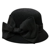 MANHUJI Summer Hats For Women Fashion Women Sun Beach Hat Straw Cap Summer Hat Fisherman Soft Bow Baseball Caps Hats For Women Fashionable (Black,One Size)