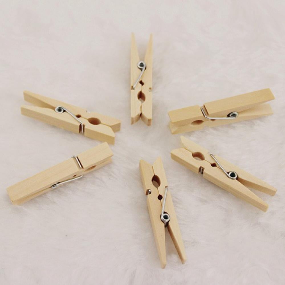 Mini Clothespins, Mini Clothes Pins for Photo Natural Wooden Small