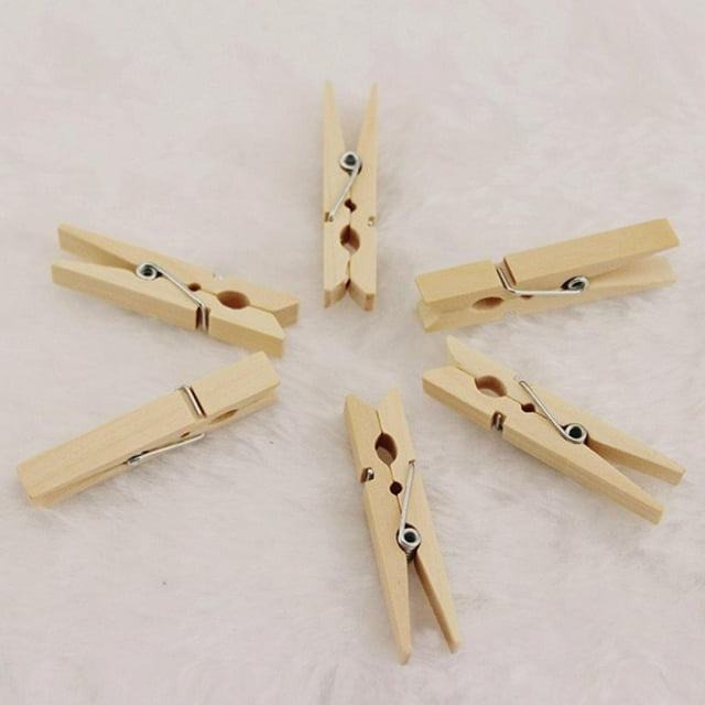 Mini Clothespins, Mini Clothes Pins for Photo Natural Wooden Small