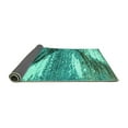 thumbnail image 2 of Ahgly Company Indoor Square Abstract Turquoise Blue Modern Area Rugs, 8' Square, 2 of 4