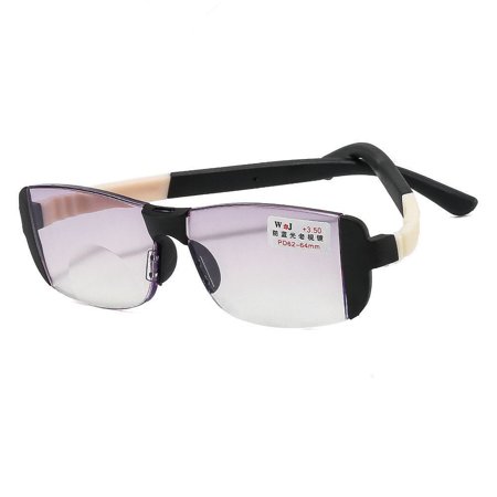 Comfortable Eye Protection Elegant Vintage Reading Glasses Eyeglasses Anti-Blue Light Ultra Light Frame BLACK STRENGTH 150