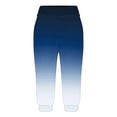 thumbnail image 3 of CLOISE Womens Capri Pants Athletic With Pockets Workout Capris Lounge Joggers Pull On Elastic Waist Sweatpants Athletic Cropped Pants Soft Stretchy Yoga Capris Gradient Color Blue, 3 of 6