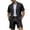 Black, variant on OOOUM Men 2 Piece Short Suit Lapel Two Button Short Sleeve Blazer Matching Shorts Lightweight Beach Wedding Party Vacation Casual Outfit Set Grey S