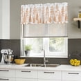 thumbnail image 5 of Orange White Tree Valances for Windows, Decorative Rod Pocket Window Valance Curtains, Forest Nature Wild Botanical Plant Short Curtain Drapes for Kitchen/Living Room, 2 Panels, 42" W x 18" L, 5 of 8