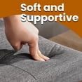 thumbnail image 5 of LEDREM 43" Foldable Storage Ottoman Bench with 660lb Capacity, Ottoman with Storage, Footrest, for Living Room, Bedroom, Dark Gray, 5 of 6