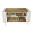 thumbnail image 4 of Glavbiku 55 " Spacious Metal Cat House with Tempered Glass for Living Room,White, 4 of 9