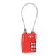 thumbnail image 1 of Cerraduras de la seguridad de la seguridad aprobada TSA Cerradura de la cerradura de la contraseña de la combinación de 3 dígitos (Rojo), 1 of 4