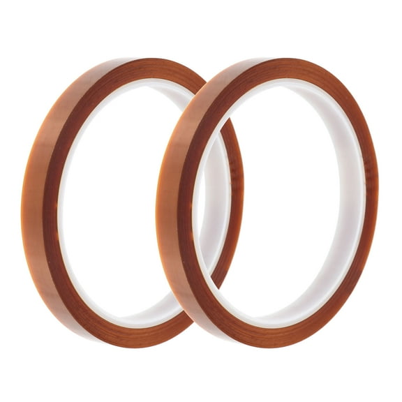 LEORX 2Pcs Brown Silicone Tape for Heat Resistance Up to 320 Degrees Celsius 129.9X0.3X0.04in