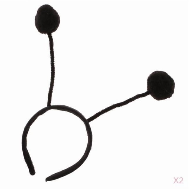 Disfraz de de diadema de alienígena de 2 piezas para niñas - Negro