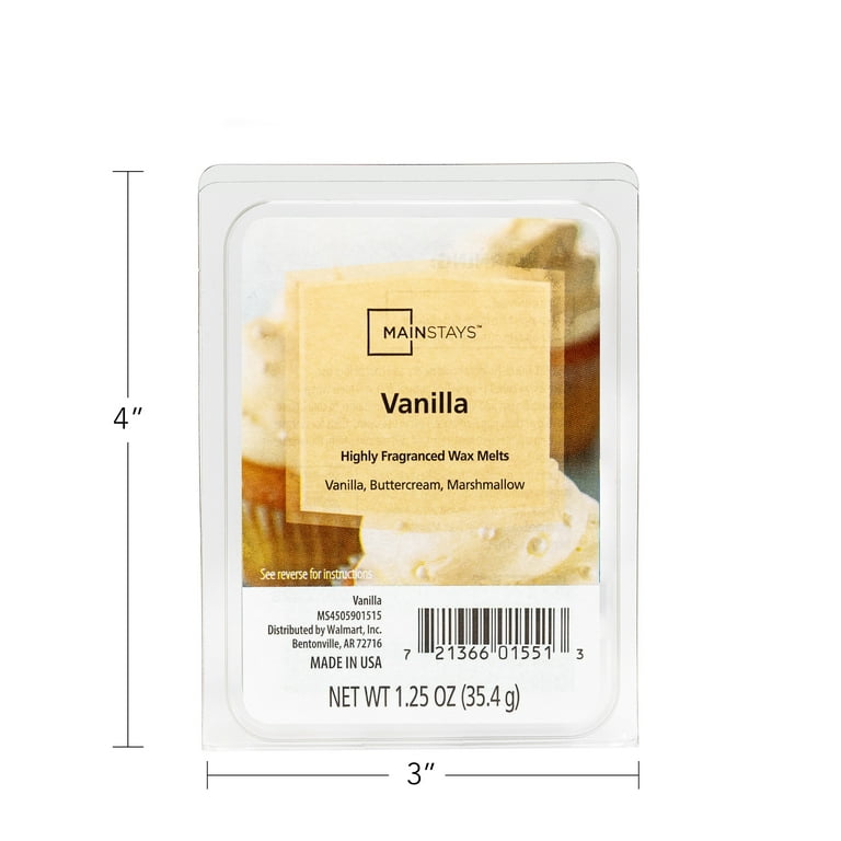 Mainstays 6 Cube Wax Melts, Vanilla, 1.25 oz 