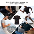 thumbnail image 6 of Bixox Men's Butterfly Printed Short Sleeve Skinny Athletic T-Shirt, 6 of 6