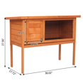 thumbnail image 4 of Zimtown 36 inch Waterproof Wooden Rabbit Hutch Pet Animal Poultry Cage, 4 of 8