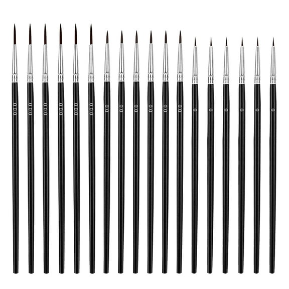 WORGEOUS 30pcs Detail Paint Brush Set Miniature Paint Brush for Acrylic Watercolor Oil Painting