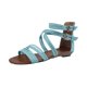 thumbnail image 2 of Sandalias romanas de playa informales para mujer con punta abierta en la parte posterior y cremallera con cinturón doble Wmkox8yii nm4733, 2 of 5