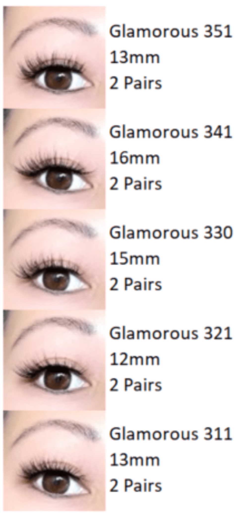 Starbesign Lashes Faux Mink 10 Pairs (Combo Glamorous 1)