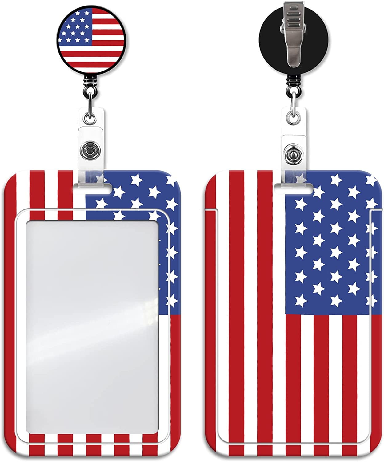 Jamaica Flag Retractable Badge Holder - 'It's In My DNA' ID Card Reel With Clip