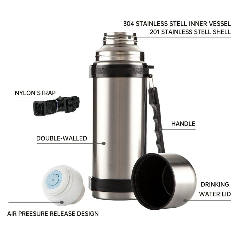 Double Wall Vacuum with Lid Thermos Bottle 304 Stainless Steel