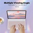 thumbnail image 3 of Magnetic Detachable Candy Color Bluetooth Keyboard Folio Case for Xiaomi Redmi Pad SE 8.7" 2024,Purple, 3 of 7