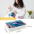 thumbnail image 5 of Dolphin PU Leather Jewelry Box with Removable Compartment and Necklace Holder - Portable Jewelry Display Case for Jewelry Boxes, 5 of 6