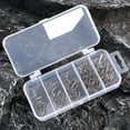 thumbnail image 4 of CENL 50pcs Triple Hook Set With Box Hot Sale Nickel Triple Hook Set High Carbon Steel Three Anchor Artificial Lure Hook Fishhook Part, 4 of 7