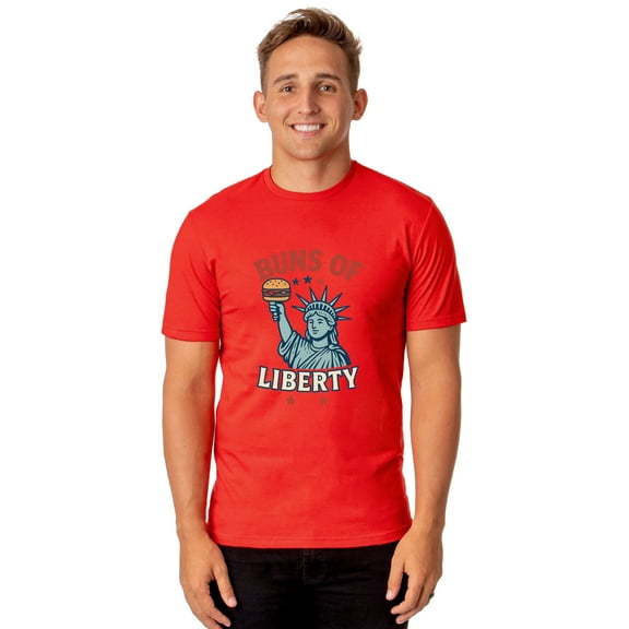 Fourth Of July Men's Buns of Liberty Parody Funny Short-Sleeve T-Shirt