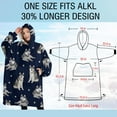 thumbnail image 4 of Oversized Wearable Blanket Hoodie,Siberian Husky Sherpa Blanket Hoodie with Super Pockets,Super Warm Fuzzy Pullover for Women & Men, 4 of 6