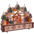 thumbnail image 2 of Kurt Adler 11-Inch Battery-Operated Light-Up Wooden Nativity Scene with Candles, 2 of 2