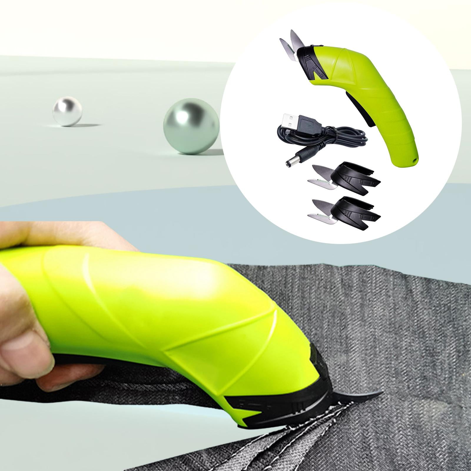 Wxqbjtam Fabric Cutter Cardboard Cutting Fabric Shears Cutting Tool Electric Scissors for Alloy 3 Head