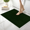 thumbnail image 1 of Canadian Linen Everest Bathmats, 2 Pack, 20"x30", Lightweight Soft Absorbent Cotton Quick Dry Washable Shower Mats with Greek Key Design, Hunter Green, 1 of 9