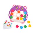 thumbnail image 3 of Juego de combinación de formas de madera, juguete que combina con formas de colores, rompecabezas para niños, regalos de San Valentín para niños de 2 Violeta, 3 of 8